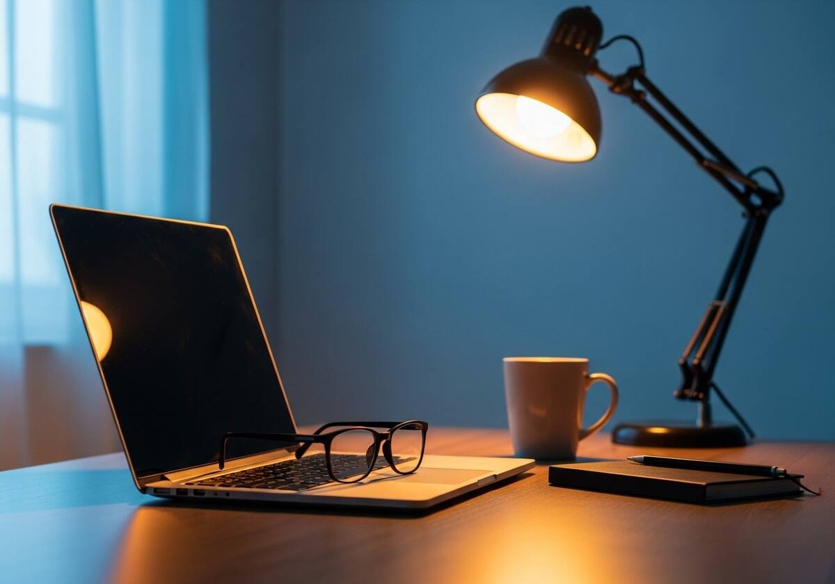 Calm desk scene