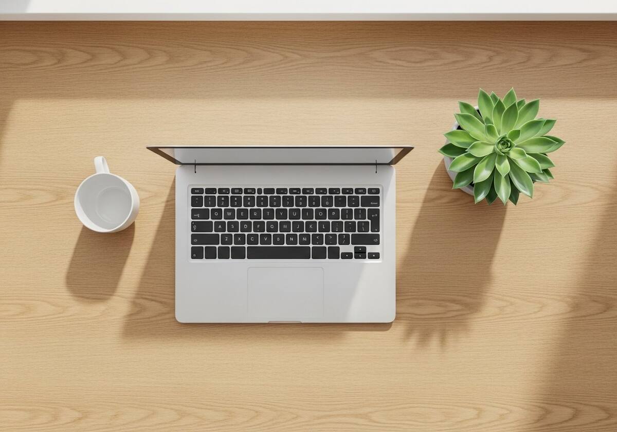 A modern laptop on a desk illustrating where drivers live on a personal computer