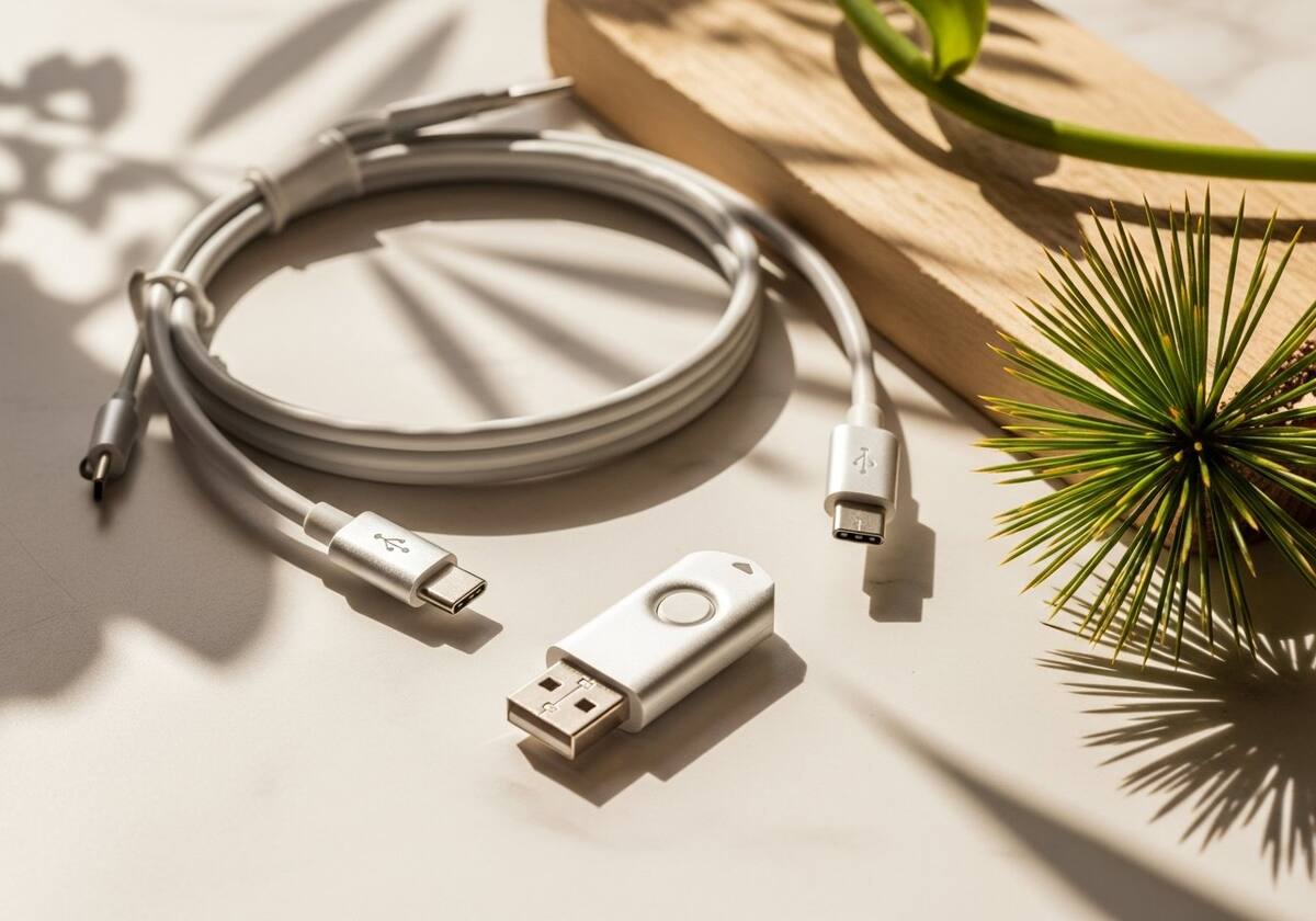 A USB device being plugged in