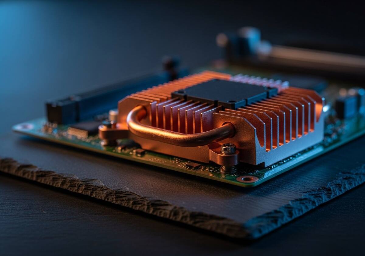 A motherboard being installed in a PC case