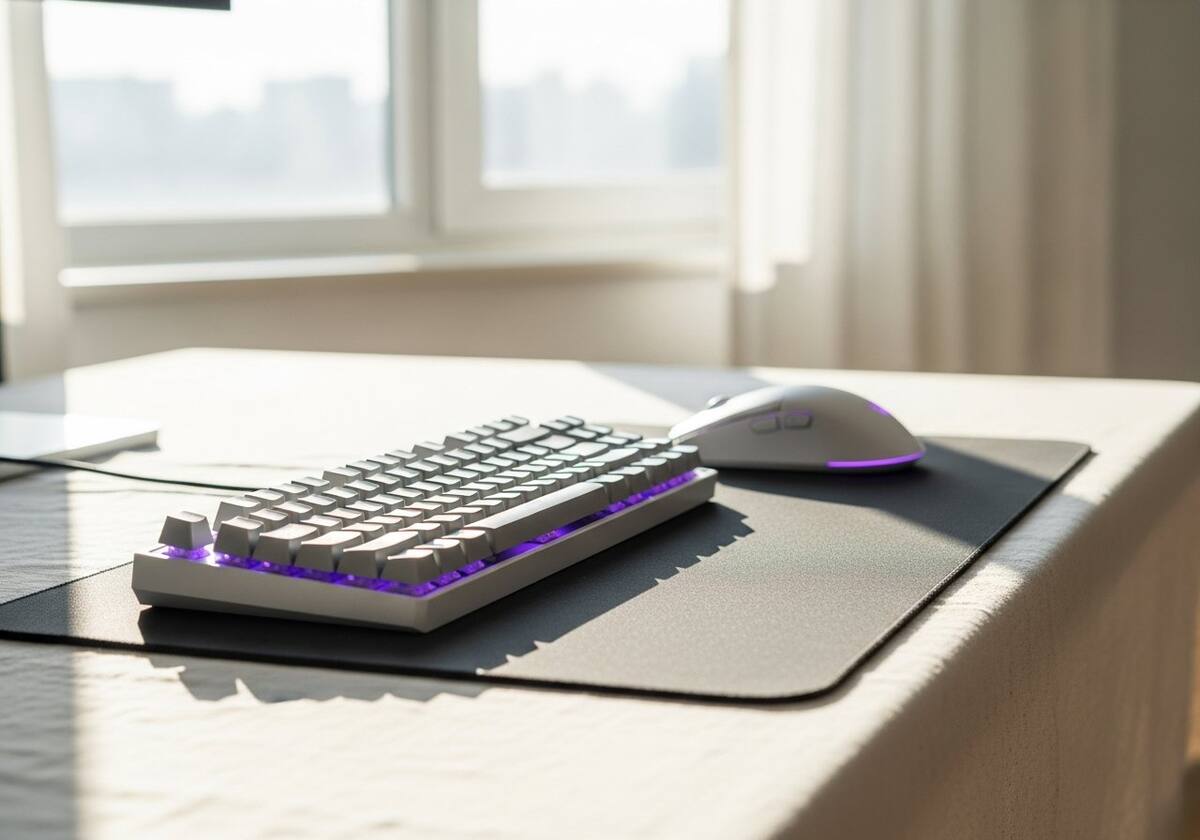 Keyboard on desk